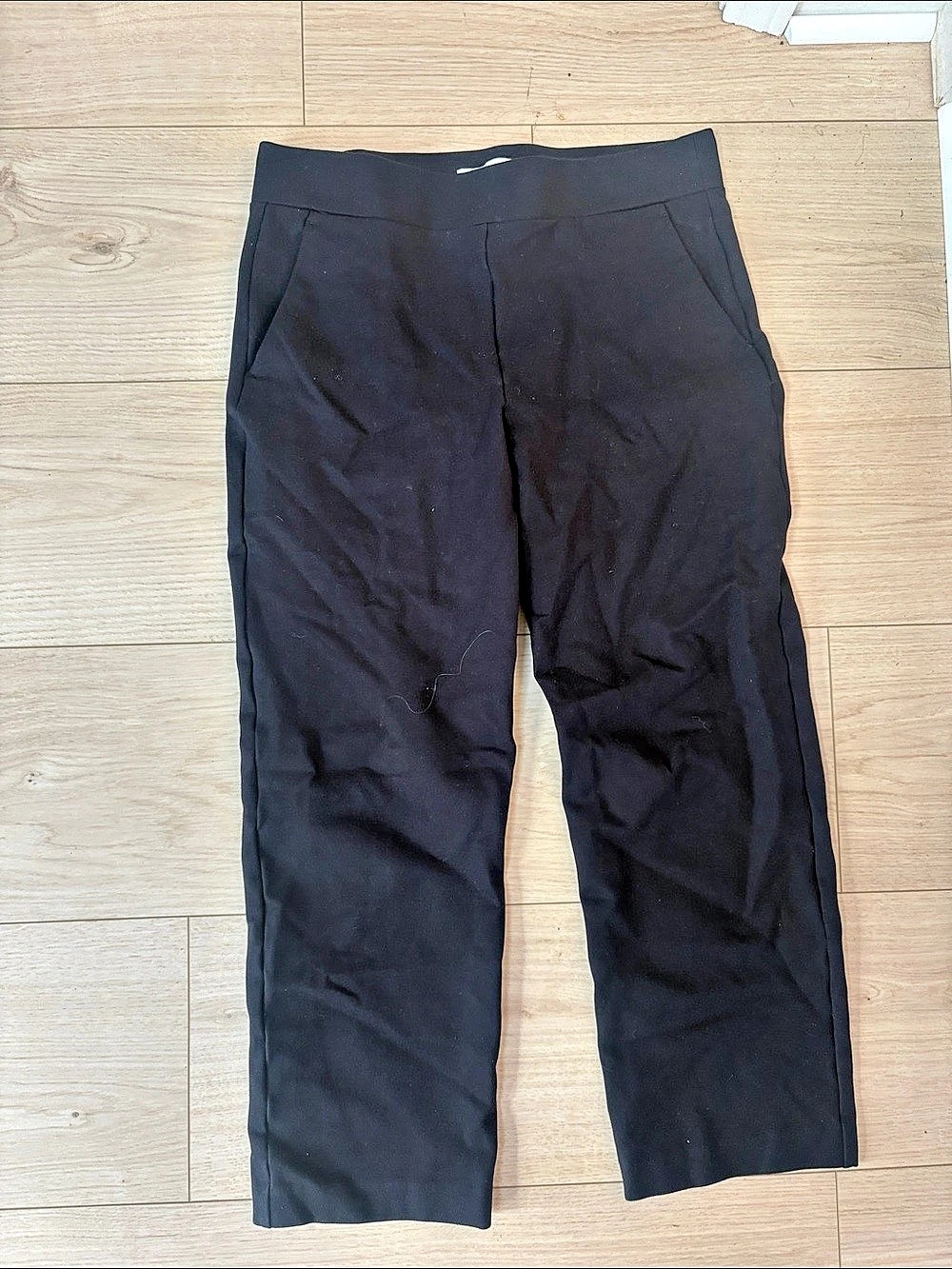 LOFT Straight Leg Pants in Black Size Large